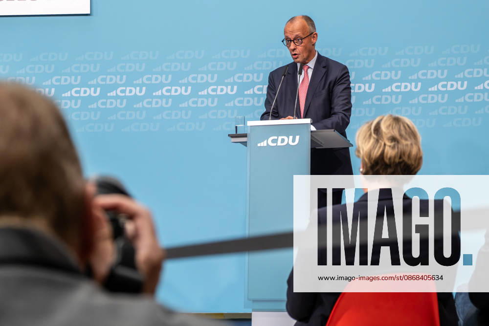 Chancellor Friedrich Merz at the CDU s final campaign rally ahead of the upcoming Berlin House of Representatives election at the Konrad Adenauer House in Berlin Campaigning in Berlin sp2026091756700