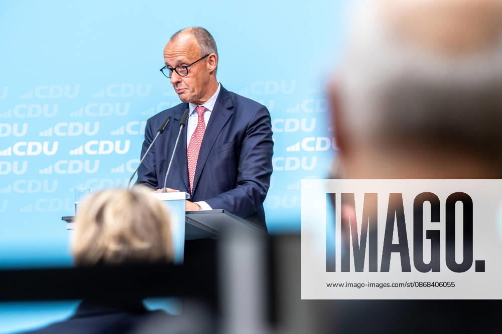 Chancellor Friedrich Merz at the CDU s final campaign rally ahead of the upcoming Berlin House of Representatives election at the Konrad Adenauer House in Berlin Campaigning in Berlin sp2026091757099