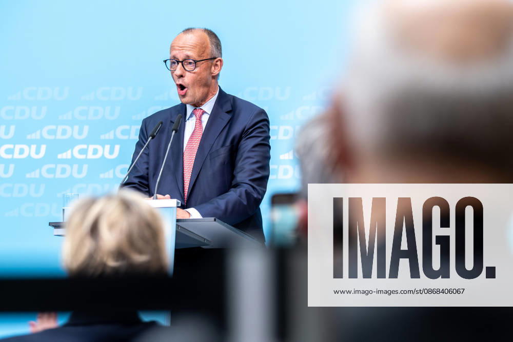 Chancellor Friedrich Merz at the CDU s final campaign rally ahead of the upcoming Berlin House of Representatives election at the Konrad Adenauer House in Berlin Campaigning in Berlin sp2026091757103