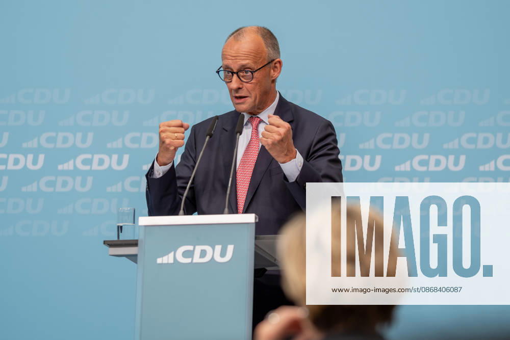Chancellor Friedrich Merz at the CDU s final campaign rally ahead of the upcoming Berlin House of Representatives election at the Konrad Adenauer House in Berlin Campaigning in Berlin sp2026091757142