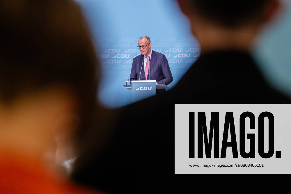Chancellor Friedrich Merz at the CDU s final campaign rally ahead of the upcoming Berlin House of Representatives election at the Konrad Adenauer House in Berlin. Campaigning in Berlin sp2026091757197
