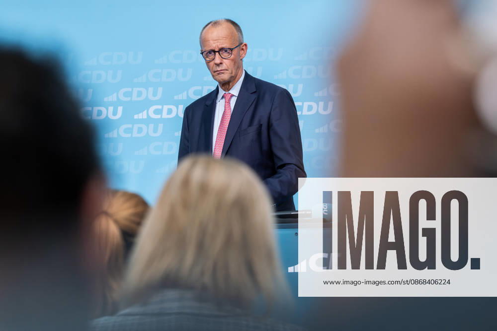 Chancellor Friedrich Merz at the CDU s final campaign rally ahead of the upcoming Berlin House of Representatives election at the Konrad Adenauer House in Berlin Campaigning in Berlin sp2026091757255