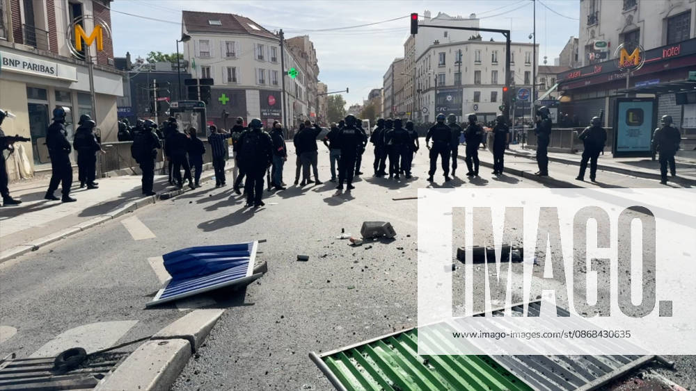 Clashes During Student Protest - Pantin Videograbs - Clashes between students and police during a student protest in Pantin, near Paris, France, on October 2, 2026. Since late September, students have been organizing protests outside their schools to highlight various issues, ranging from class schedules and class sizes to teacher shortages and excessive heat in classrooms during this year’s heat waves. These protests began in Île-de-France, the Paris region, but have now spread to other cities across the country. Photo by CLPRESS ABACAPRESS.COM Pantin France
