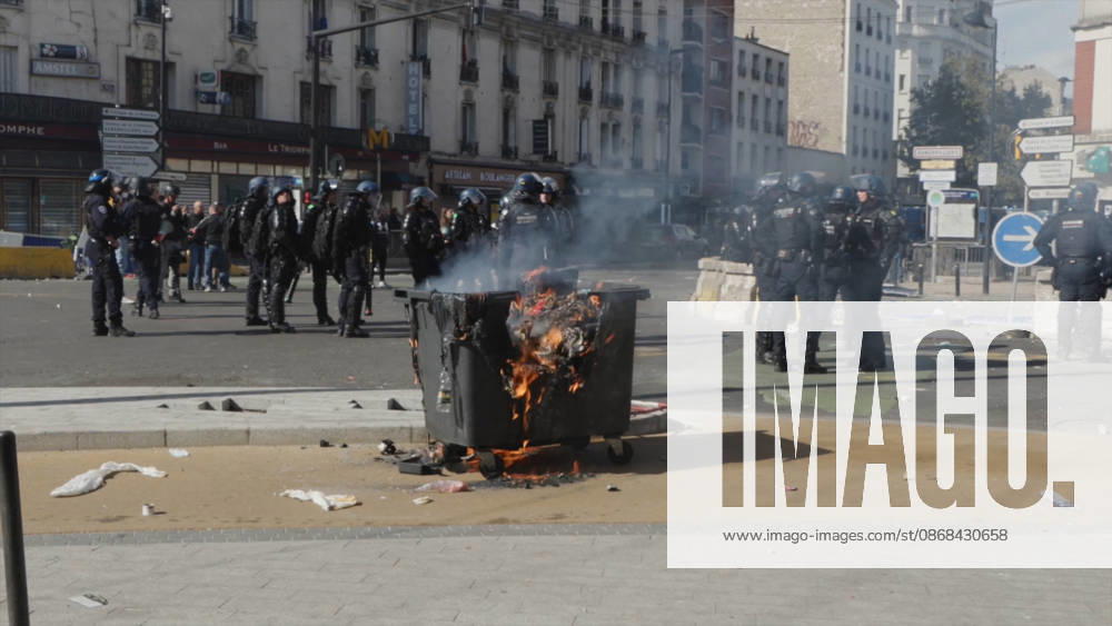 Clashes During Student Protest - Pantin Videograbs - Clashes between students and police during a student protest in Pantin, near Paris, France, on October 2, 2026. Since late September, students have been organizing protests outside their schools to highlight various issues, ranging from class schedules and class sizes to teacher shortages and excessive heat in classrooms during this year’s heat waves. These protests began in Île-de-France, the Paris region, but have now spread to other cities across the country. Photo by CLPRESS ABACAPRESS.COM Pantin France
