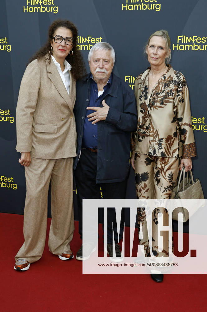 Malika Rabahallah, Wolf Biermann, and Pamela Biermann at the premiere of the documentary *Biermann* at the 34th Hamburg Film Festival in 2026 at Cinemaxx Dammtor in Hamburg, October 2, 2026 Foto:xC.xTamckex xFuturexImagex biermann_6009