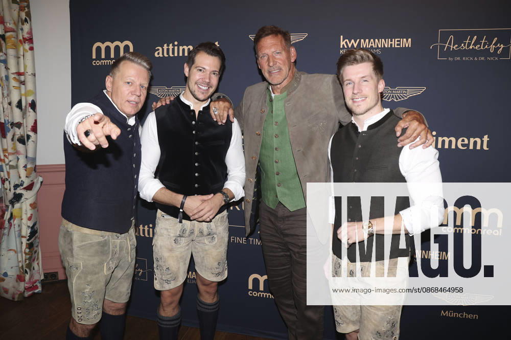 Axel Kahn, Henrik Heüveldop (aka Dr. Rick), Ralf Moeller, and Dominik Bettray (aka Dr. Nick) at the 2 Fine Time Business Club Oktoberfest 2026 at the Käfer Stammhaus in Munich, October 2, 2026 Foto:xAgenturxWehnertx xGränzdörferx xFuturexImagex ftbc_6020