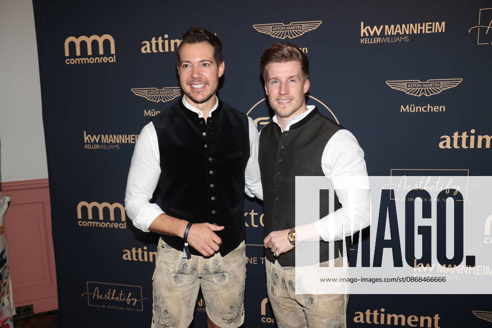 Henrik Heüveldop, aka Dr. Rick, and Dominik Bettray, aka Dr. Nick, at the 2 Fine Time Business Club Oktoberfest 2026 at the Käfer Stammhaus in Munich