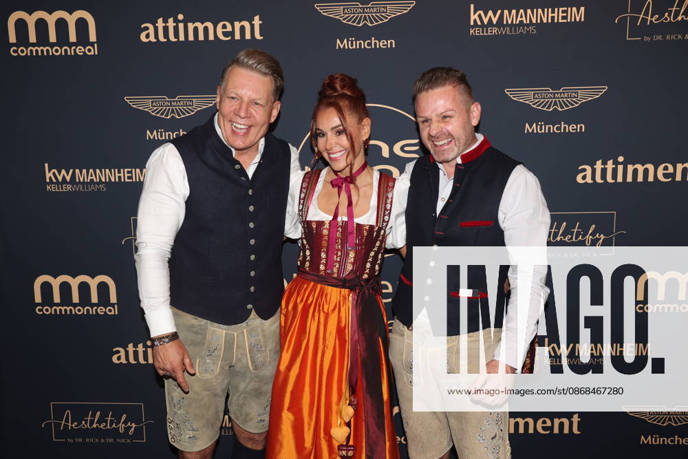 Axel Kahn, Tiger Kirchharz, and a guest at the 2 Fine Time Business Club Oktoberfest 2026 at Käfer Stammhaus in Munich