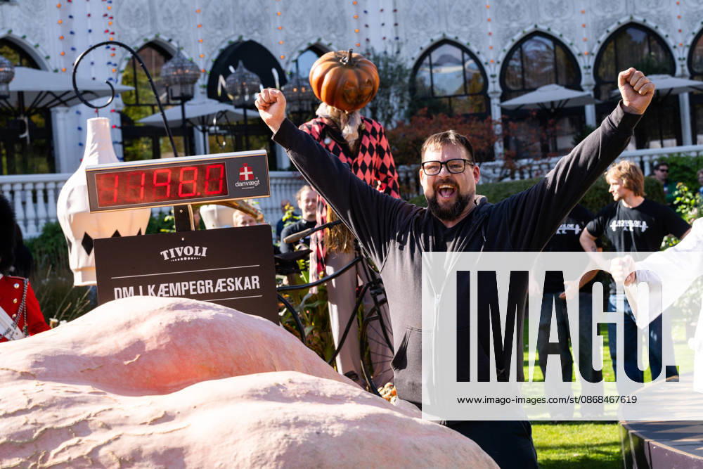 Danish Giant Pumpkin Championship Results Announced: Peter Holst Olsen from Næstved and his giant pumpkin weighing 1,198 kg won the Danish Giant Pumpkin Championship at Tivoli in Copenhagen on Saturday, October 3, 2026. Photo by Emil Nicolai Helms, Scanpix 2026, Copenhagen, Denmark