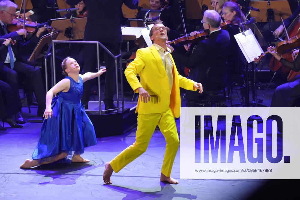 German Unity Day Ceremony in Bremen: Neele Buchholz and Tomas Buenger perform a dance piece based on *Beauty and the Beast* at the German Unity Day ceremony at *Die Glocke* in Bremen, October 3, 2026, Bremen, Germany