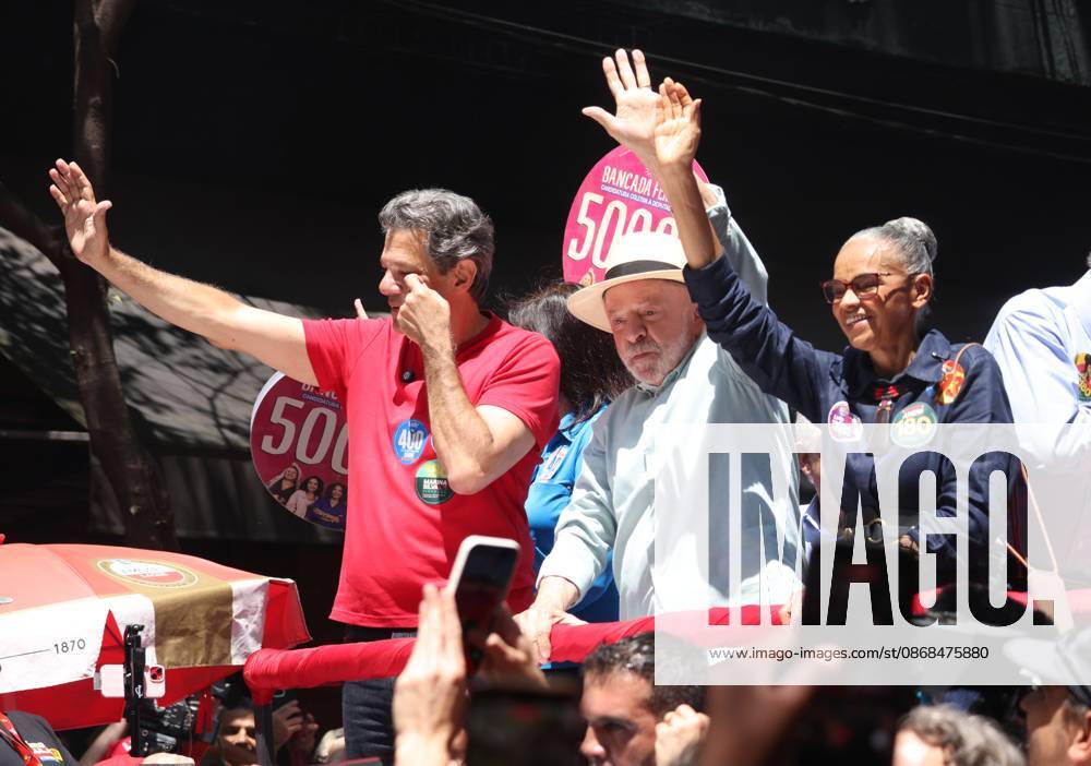 Lula takes a walk along Paulista Avenue and continues along Augusta Street. Sao Paulo (SP), October 3, 2026 2026 Elections Lula President and candidate for re-election Luiz Inacio Lula da Silva (PT) participates in a walk on Paulista Avenue, in Sao Paulo, in the last campaign event before the first round of elections. The mobilization continues along Augusta Street towards Roosevelt Square. Lula is accompanied by allies, including Fernando Haddad, Geraldo Alckmin, Marina Silva, and Simone Tebet.(Foto: Leco Viana Thenews2 imago images) Lula takes a walk along Paulista Avenue and continues along Augusta Street.