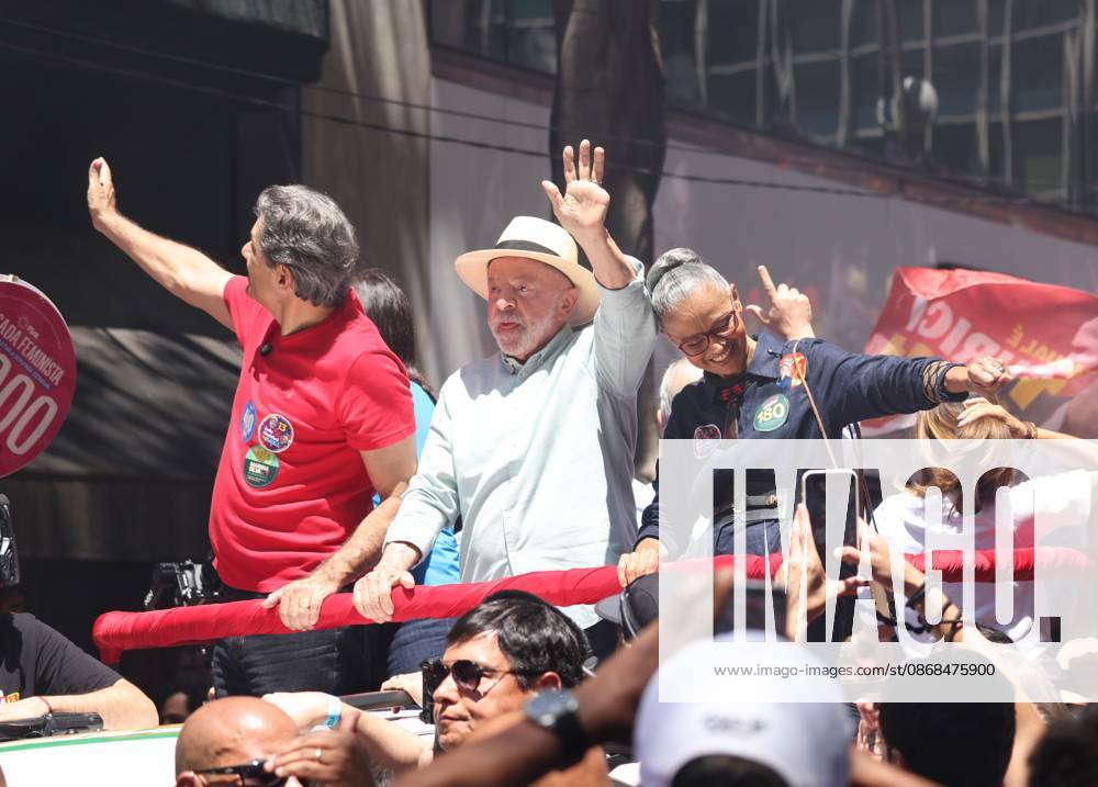 Lula takes a walk along Paulista Avenue and continues along Augusta Street. Sao Paulo (SP), October 3, 2026 2026 Elections Lula President and candidate for re-election Luiz Inacio Lula da Silva (PT) participates in a walk on Paulista Avenue, in Sao Paulo, in the last campaign event before the first round of elections. The mobilization continues along Augusta Street towards Roosevelt Square. Lula is accompanied by allies, including Fernando Haddad, Geraldo Alckmin, Marina Silva, and Simone Tebet.(Foto: Leco Viana Thenews2 imago images) Lula takes a walk along Paulista Avenue and continues along Augusta Street.