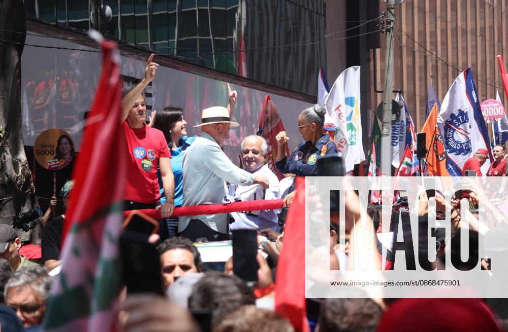 Lula takes a walk along Paulista Avenue and continues along Augusta Street. Sao Paulo (SP), October 3, 2026 2026 Elections Lula President and candidate for re-election Luiz Inacio Lula da Silva (PT) participates in a walk on Paulista Avenue, in Sao Paulo, in the last campaign event before the first round of elections. The mobilization continues along Augusta Street towards Roosevelt Square. Lula is accompanied by allies, including Fernando Haddad, Geraldo Alckmin, Marina Silva, and Simone Tebet.(Foto: Leco Viana Thenews2 imago images) Lula takes a walk along Paulista Avenue and continues along Augusta Street.