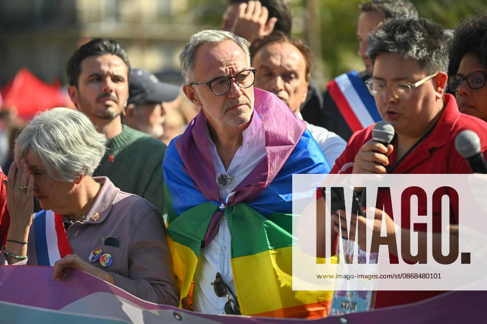 The Mayor of Paris, Emmanuel Grégoire, leading the procession at the 2026 Pride Parade in Paris on 3 October 2026 - 03 10 2026 - France Ile-de-France (region) Paris - JulienxMattiax Pictorium LePictorium_0341773