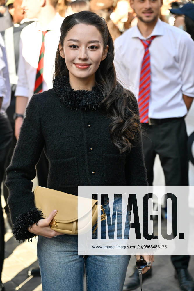 PFW Celine Outside Arrivals Gina Alice arriving at the Celine show during Paris Fashion Week, in Paris, France on 3 October 2026. Photo by Julien Reynaud APS-Medias ABACAPRESS.COM Paris France