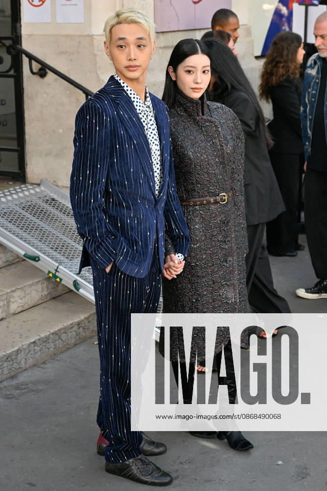 PFW Vivienne Westwood Outside Arrivals Jey Jinhyeong, Mayu Kitazawa arriving at the Vivienne Westwood show during Paris Fashion Week, in Paris, France on 3 October 2026. Photo by Julien Reynaud APS-Medias ABACAPRESS.COM Paris France