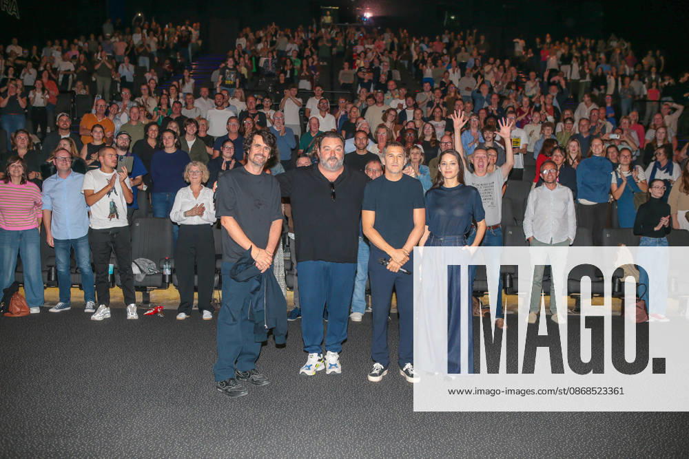 Simon Jacquet, Denis Ménochet, Guillaume Canet, and Marion Cotillard at the premiere of the film *Karma* at the Kinepolis cinema in Lomme, France, on October 3, 2026. Stéphane Vansteenkiste Bestimage Premiere of the film *Karma* at the Kinepolis cinema in Lomme, France, on October 3, 2026 Lomme, unknown