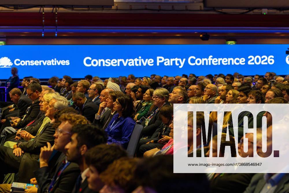 Conservative Party Members listen to opening speeches on day one of the British Conservative Party annual conference at the International Convention Centre (ICC) in Birmingham.The British Conservative Party holds itÃ¢â‚¬â ¢s annual conference at the International Convention Centre (ICC) in Birmingham Birmingham United Kingdom - ZUMAs197 20261004_aaa_s197_153