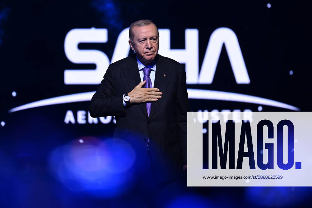Turkish President Recep Tayyip Erdogan ANTALYA, TURKIYE - OCTOBER 05: Turkish President Recep Tayyip Erdogan delivers a speech during the opening of the International Astronautical Congress at the NEST Congress Center, on October 05, 2026 in Antalya, Turkiye. Muhammed Abdullah Kurtar Anadolu Antalya Turkey. Editorial use only. Please get in touch for any other usage.