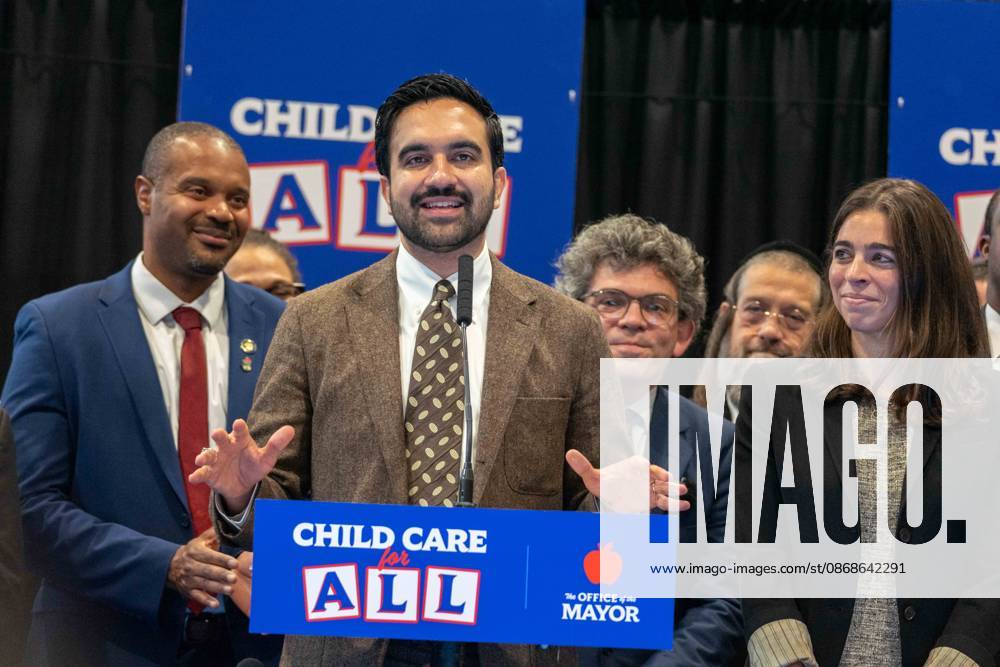 New York, NY- October 5: Mayor Zohran Kwame Mamdani makes an announcement to deliver Free Child Care to more Than 10,000 Low-Income Children October 5, 2026.