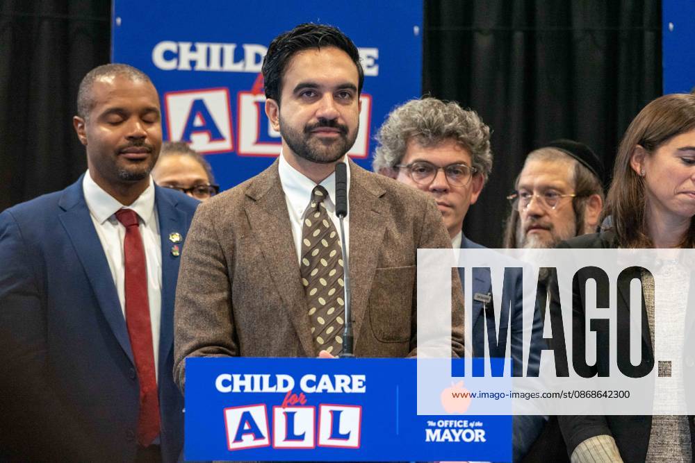 New York, NY- October 5: Mayor Zohran Kwame Mamdani makes an announcement to deliver Free Child Care to more Than 10,000 Low-Income Children October 5, 2026.