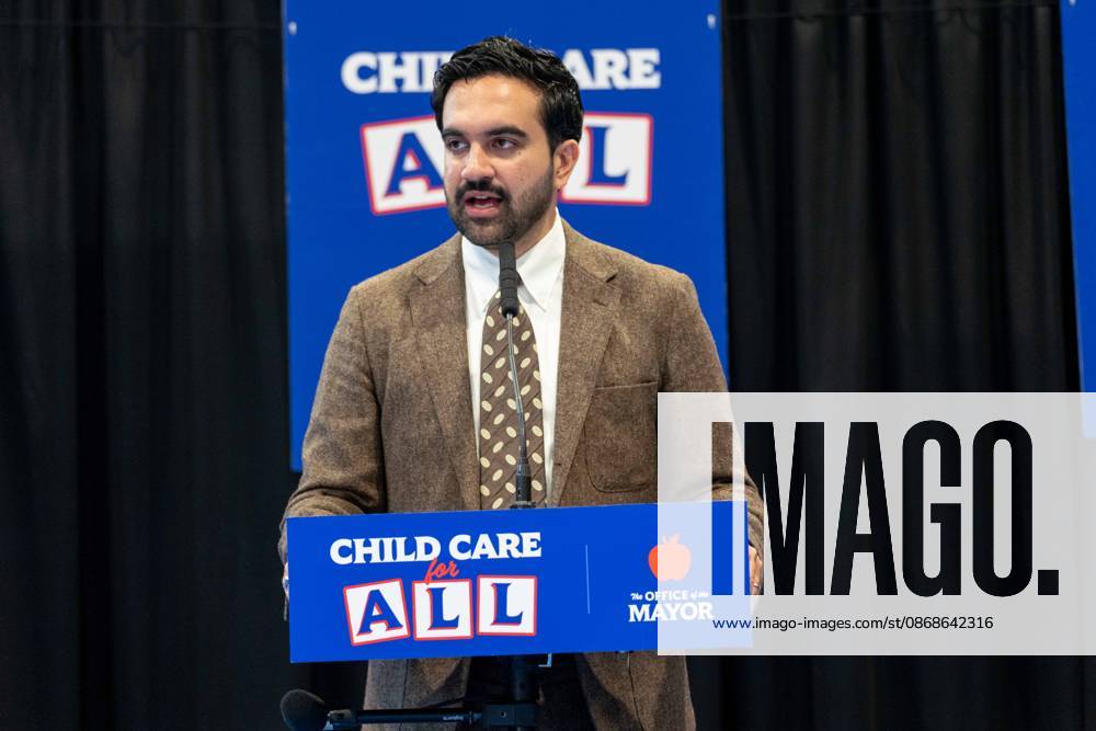 New York, NY- October 5: Mayor Zohran Kwame Mamdani makes an announcement to deliver Free Child Care to more Than 10,000 Low-Income Children October 5, 2026.