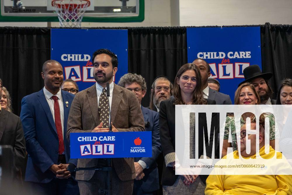 New York, NY- October 5: Mayor Zohran Kwame Mamdani makes an announcement to deliver Free Child Care to more Than 10,000 Low-Income Children October 5, 2026.