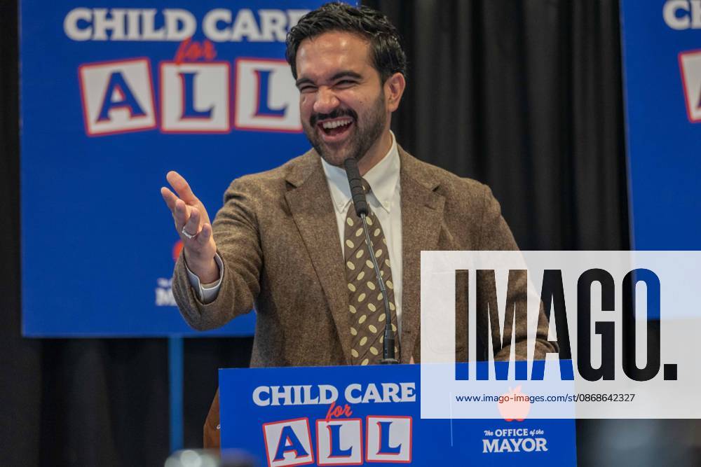 New York, NY- October 5: Mayor Zohran Kwame Mamdani makes an announcement to deliver Free Child Care to more Than 10,000 Low-Income Children October 5, 2026.