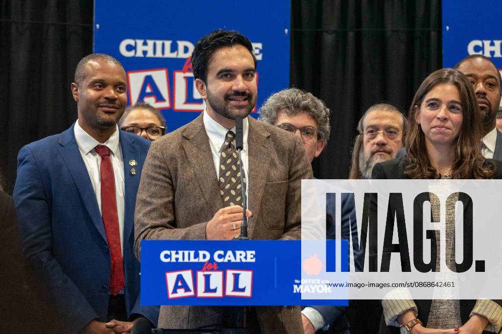 New York, NY- October 5: Mayor Zohran Kwame Mamdani makes an announcement to deliver Free Child Care to more Than 10,000 Low-Income Children October 5, 2026.