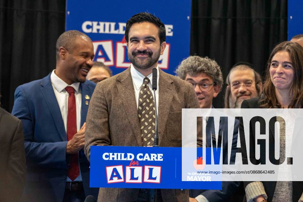 New York, NY- October 5: Mayor Zohran Kwame Mamdani makes an announcement to deliver Free Child Care to more Than 10,000 Low-Income Children October 5, 2026.