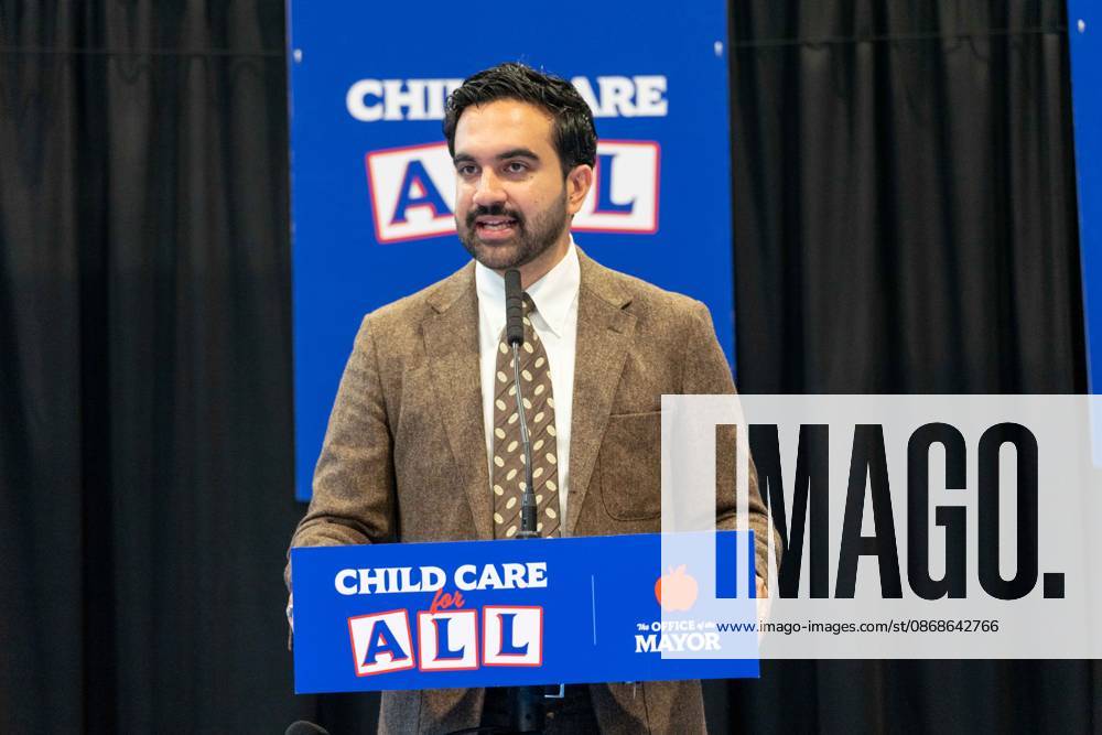 New York, NY- October 5: Mayor Zohran Kwame Mamdani makes an announcement to deliver Free Child Care to more Than 10,000 Low-Income Children October 5, 2026.
