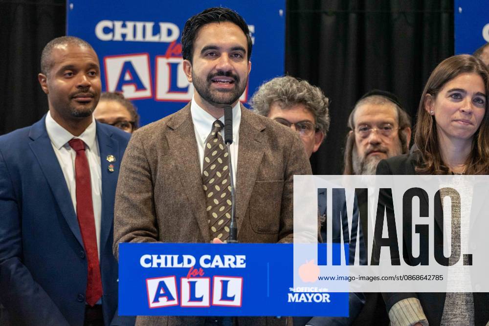 New York, NY- October 5: Mayor Zohran Kwame Mamdani makes an announcement to deliver Free Child Care to more Than 10,000 Low-Income Children October 5, 2026.
