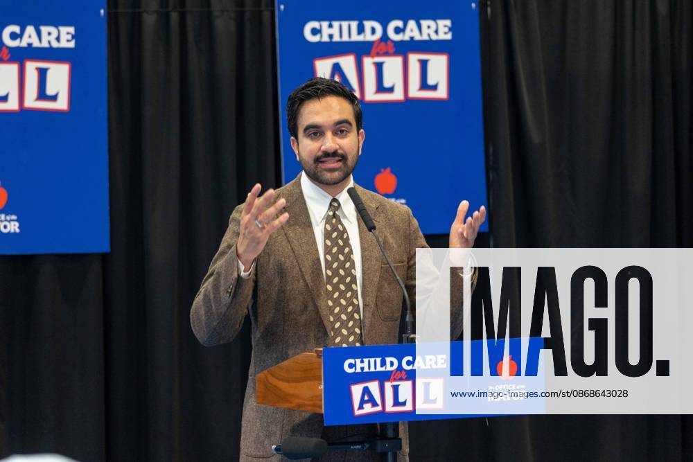 New York, NY- October 5: Mayor Zohran Kwame Mamdani makes an announcement to deliver Free Child Care to more Than 10,000 Low-Income Children October 5, 2026.
