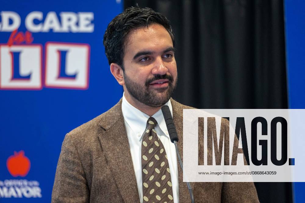 New York, NY- October 5: Mayor Zohran Kwame Mamdani makes an announcement to deliver Free Child Care to more Than 10,000 Low-Income Children October 5, 2026.