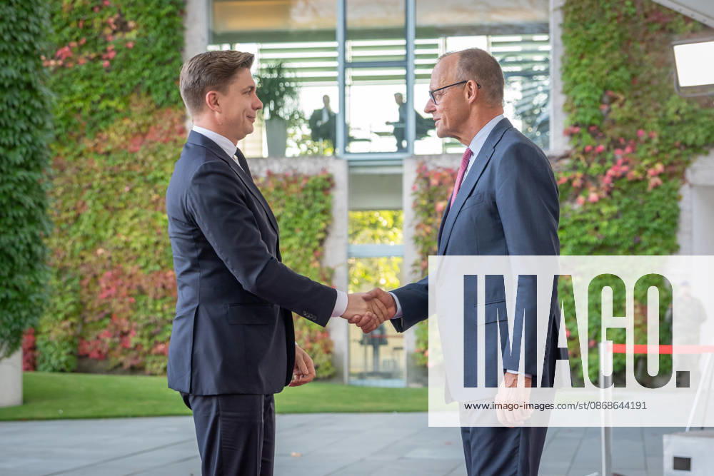 Chancellery, Visit, Prime Minister, Lithuania, Mindaugas Sinkevicius, Berlin, Chancellery, Welcome, Prime Minister, Lithuania, Mindaugas Sinkevicius, Friedrich Merz, Federal Chancellor, Berlin, Berlin, GER