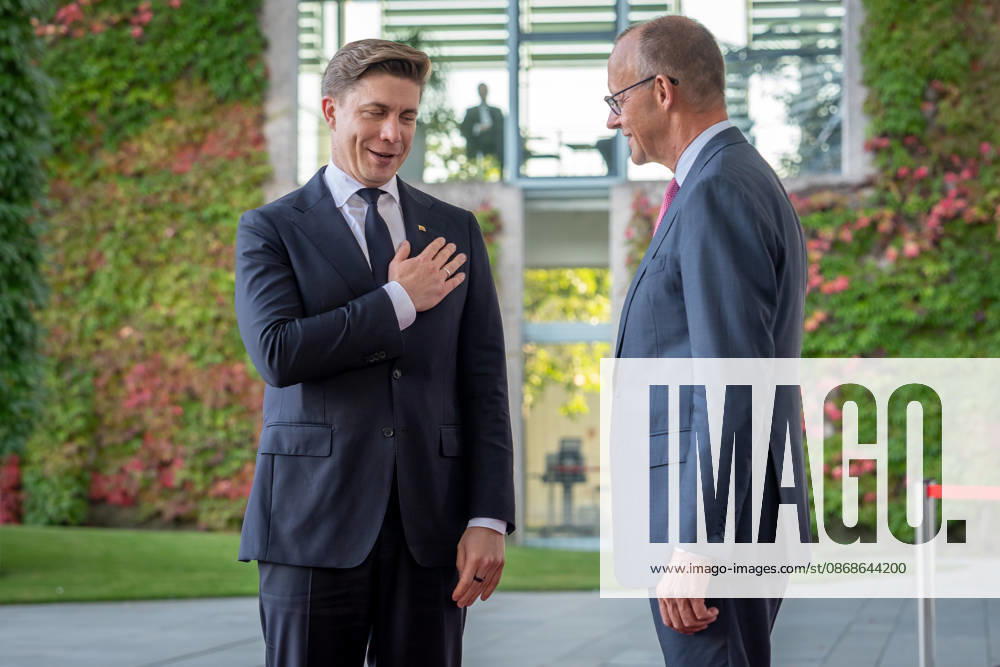 Chancellery, Visit, Prime Minister, Lithuania, Mindaugas Sinkevicius, Berlin, Chancellery, Welcome, Prime Minister, Lithuania, Mindaugas Sinkevicius, Friedrich Merz, Federal Chancellor, Berlin, Berlin, GER