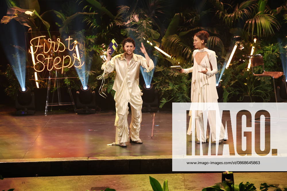 FIRST STEPS 2026 Hosts Malaya and Maximilian Presenting Awards on Stage at the FIRST STEPS 2026 Awards Ceremony at the Theater des Westens in Berlin