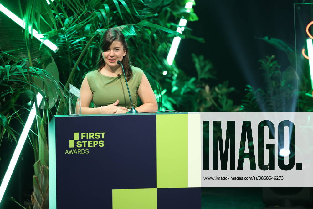 FIRST STEPS 2026 Documentary Film Winner: *WAS AN EMPFINDSAMKEIT BLEIBT* by Daniela Magnani Hüller. Award ceremony on stage at the FIRST STEPS 2026 awards ceremony at the Theater des Westens in Berlin