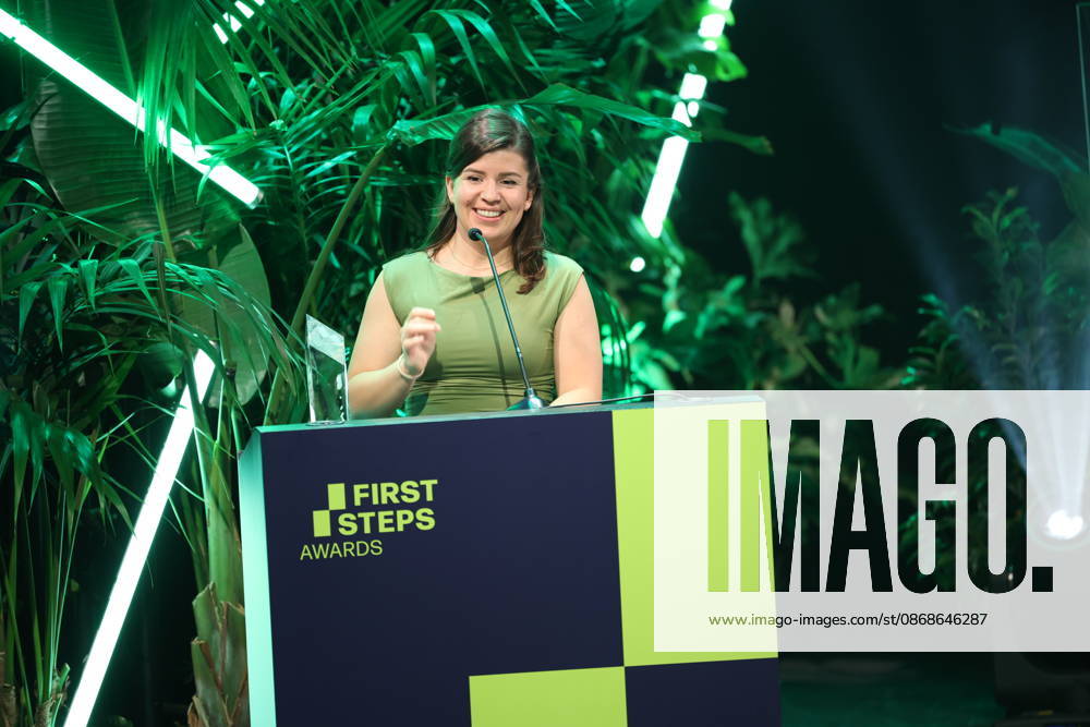 FIRST STEPS 2026 Documentary Film Winner: *WAS AN EMPFINDSAMKEIT BLEIBT* by Daniela Magnani Hüller. Award ceremony on stage at the FIRST STEPS 2026 awards ceremony at the Theater des Westens in Berlin