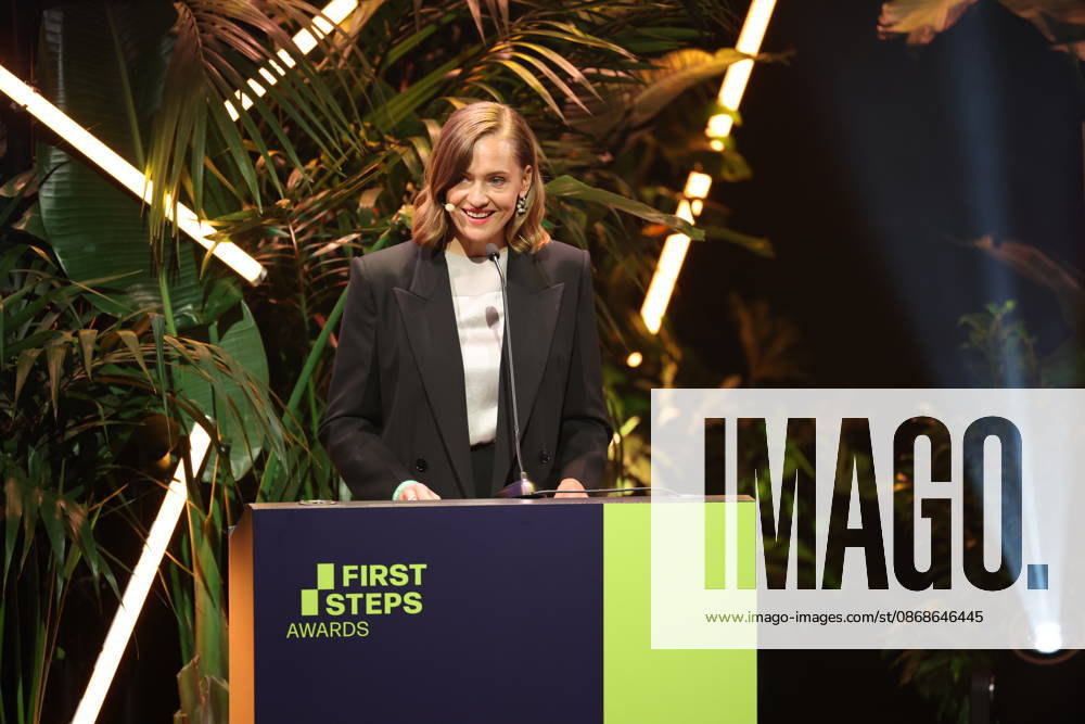 FIRST STEPS 2026 Big Audience Award: Magdalena Prosteder s Acceptance Speech at the Awards Ceremony on Stage at the FIRST STEPS 2026 Awards at the Theater des Westens in Berlin