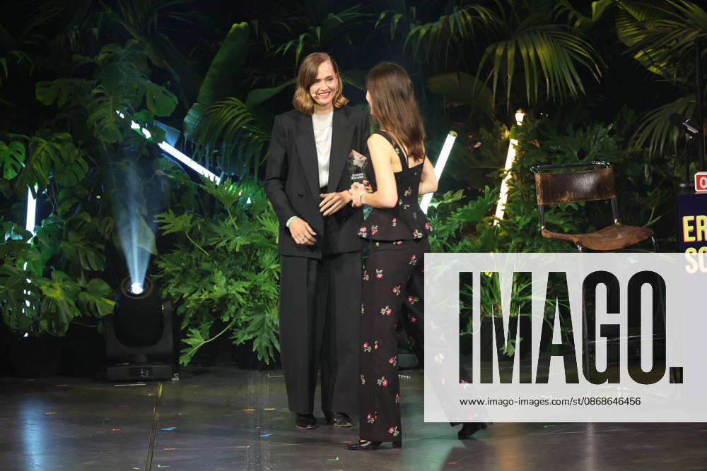 FIRST STEPS 2026 Big Audience Award Acceptance Speech by Magdalena Prosteder and the Big Audience Award-winning book *OPERATION OBERLAND* by Patricia SchuÌˆtz; Award presentation on stage at the FIRST STEPS 2026 ceremony at the Theater des Westens in Berlin