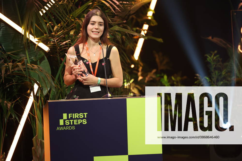 FIRST STEPS 2026 Big Audience Award-winning book *OPERATION OBERLAND* by Patricia Schütz; award presentation on stage at the FIRST STEPS 2026 awards ceremony at the Theater des Westens in Berlin