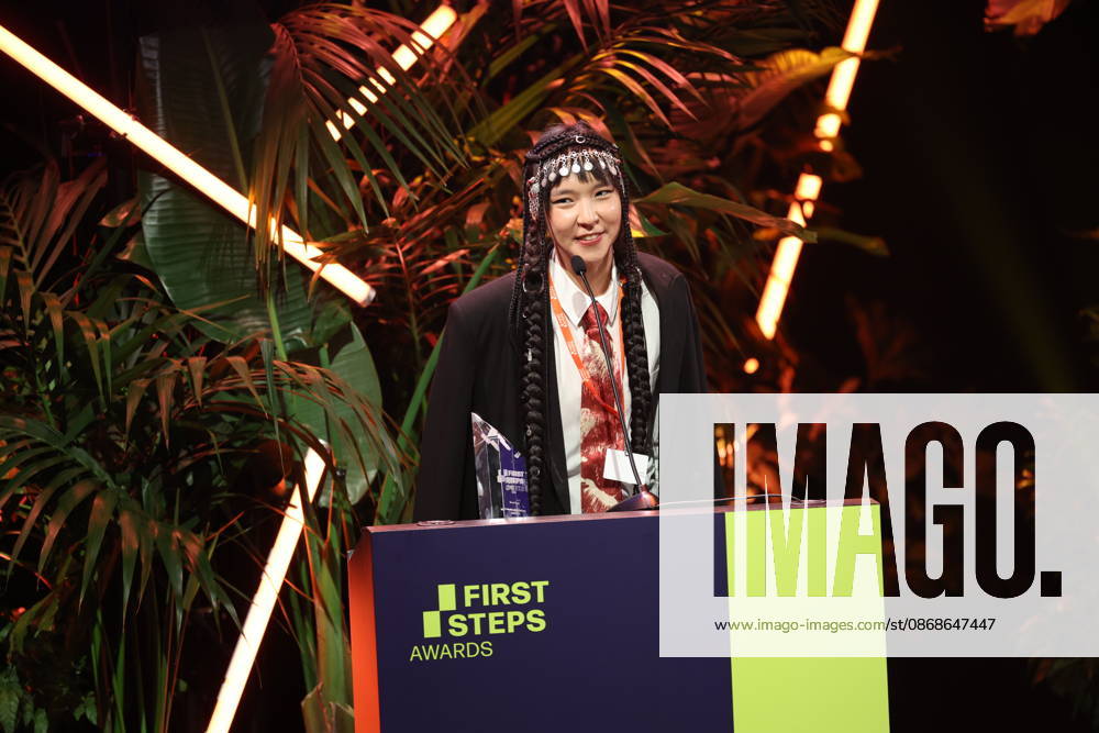 FIRST STEPS 2026 Short Steps Winner: QAMAJAI by Yerkezhan Sabitbekova Award ceremony on stage at the FIRST STEPS 2026 awards ceremony at the Theater des Westens in Berlin