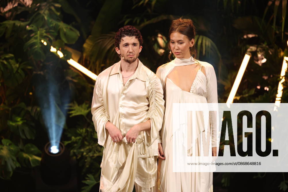 FIRST STEPS 2026 Hosts Malaya and Maximilian present awards on stage at the FIRST STEPS 2026 awards ceremony at the Theater des Westens in Berlin