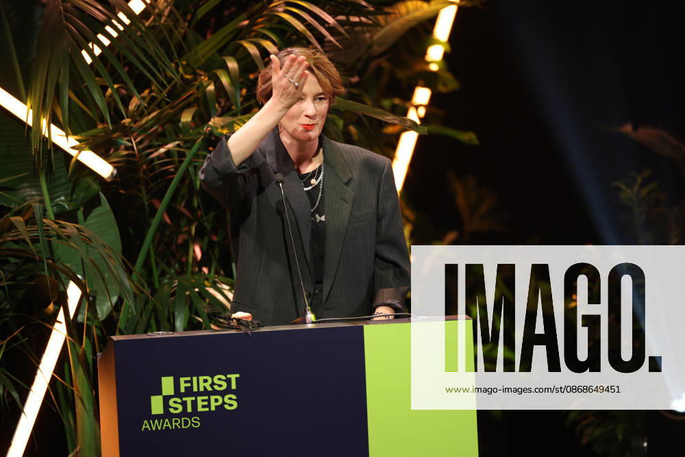 FIRST STEPS 2026 Feature-Length Film Evening Presentation by Eva Trobisch Award Ceremony on Stage at the FIRST STEPS 2026 Awards at the Theater des Westens in Berlin