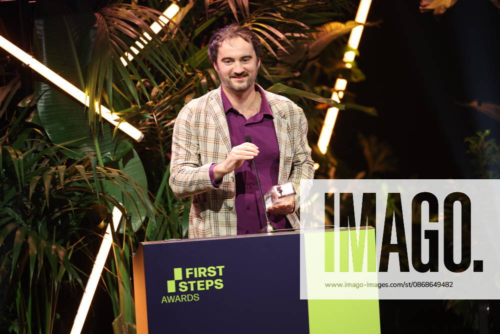 FIRST STEPS 2026 Feature-Length Film Winner: *I UNDERSTAND YOUR FRUSTRATION* by Kilian Friedrich Award presentation on stage at the FIRST STEPS 2026 awards ceremony at the Theater des Westens in Berlin