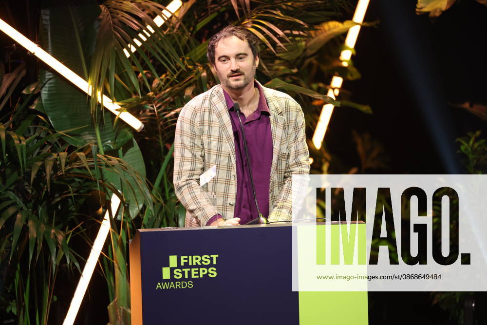 FIRST STEPS 2026 Feature-Length Film Winner: *I UNDERSTAND YOUR FRUSTRATION* by Kilian Friedrich Award presentation on stage at the FIRST STEPS 2026 awards ceremony at the Theater des Westens in Berlin