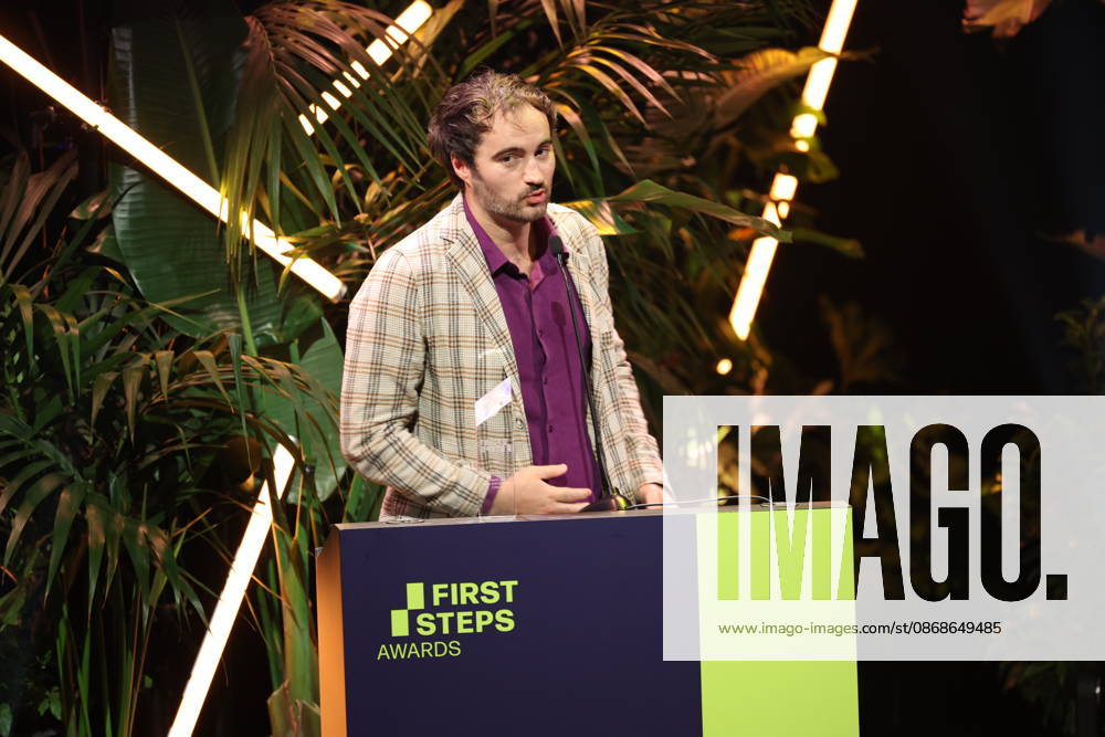 FIRST STEPS 2026 Feature-Length Film Winner: *I UNDERSTAND YOUR FRUSTRATION* by Kilian Friedrich Award presentation on stage at the FIRST STEPS 2026 awards ceremony at the Theater des Westens in Berlin