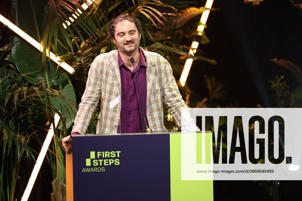 FIRST STEPS 2026 Feature-Length Film Winner: *I UNDERSTAND YOUR FRUSTRATION* by Kilian Friedrich Award presentation on stage at the FIRST STEPS 2026 awards ceremony at the Theater des Westens in Berlin