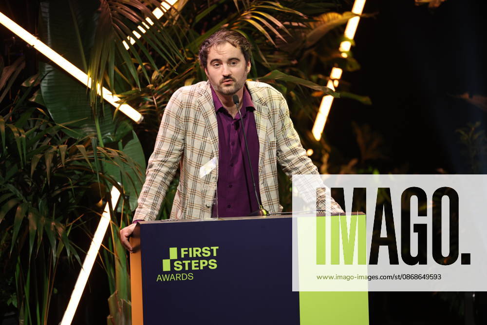 FIRST STEPS 2026 Feature-Length Film Winner: *I UNDERSTAND YOUR FRUSTRATION* by Kilian Friedrich Award presentation on stage at the FIRST STEPS 2026 awards ceremony at the Theater des Westens in Berlin